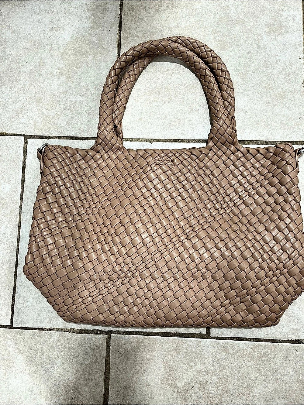 Woven Tote in Brown